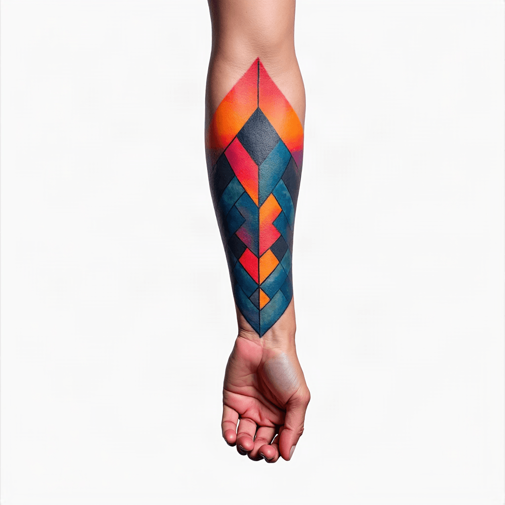 Geometric forearm sleeve