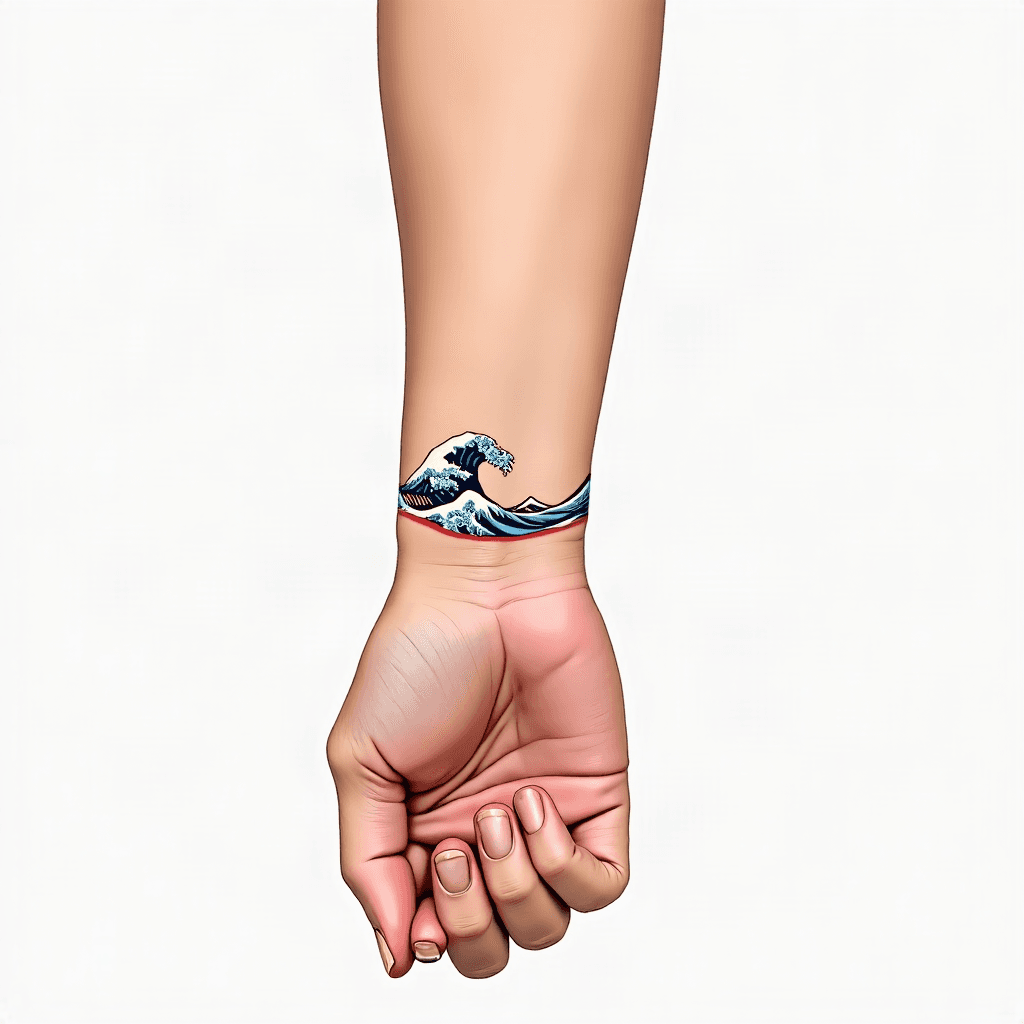 Tiny wave on inner wrist