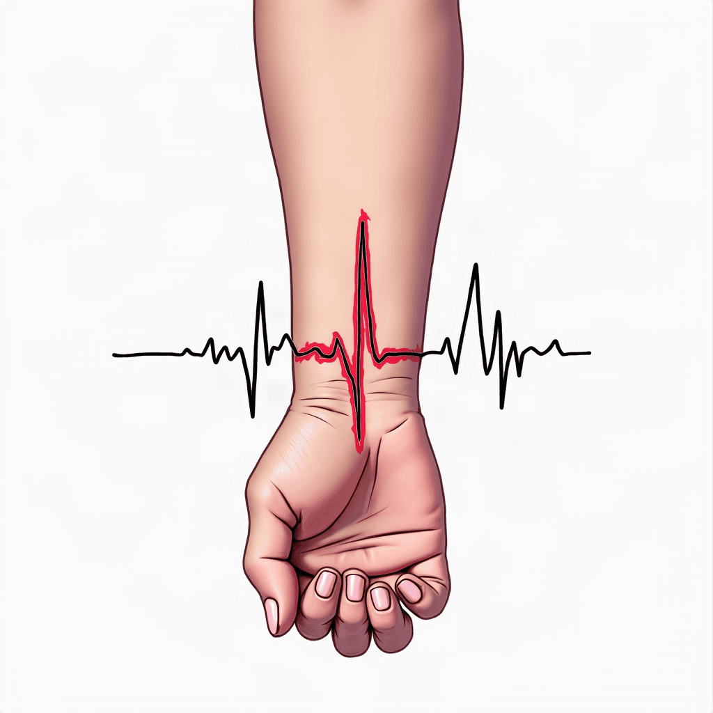 Heartbeat line wrist