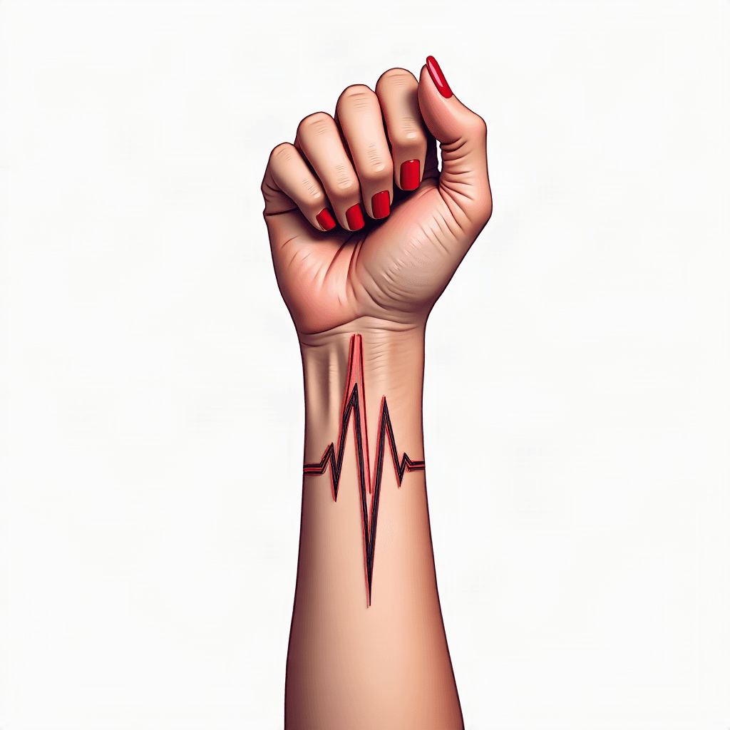 Heartbeat line wrist