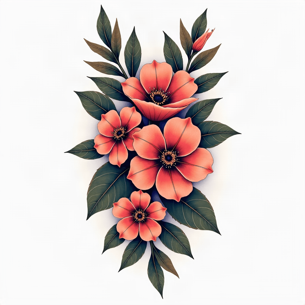 Floral thigh bouquet