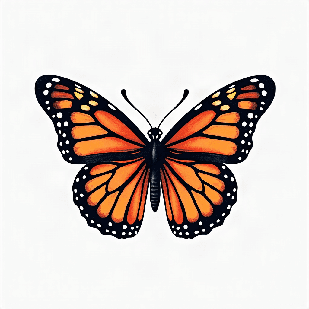 Butterfly back of neck
