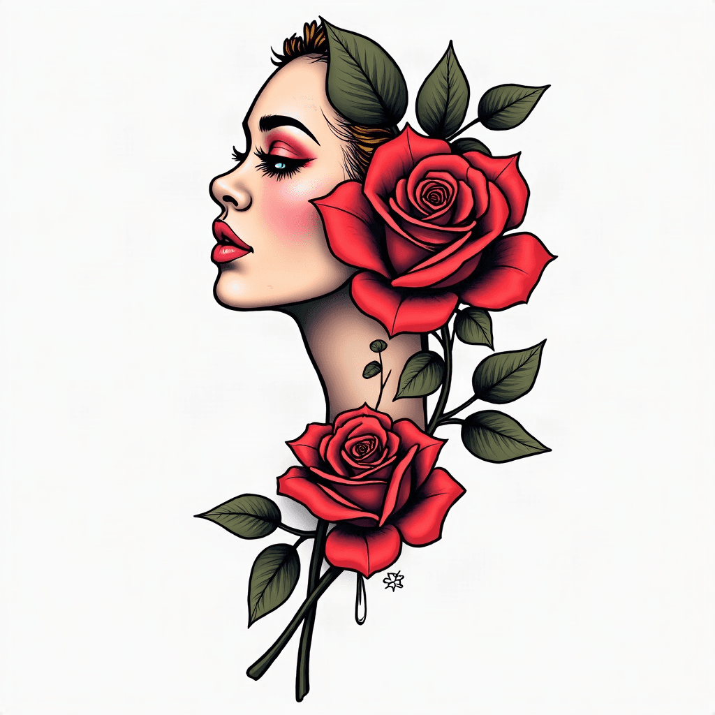 Rose side neck