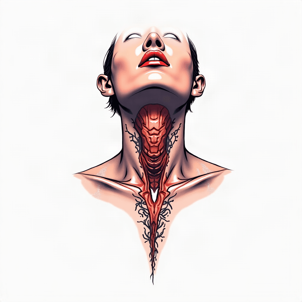 Geometric throat piece