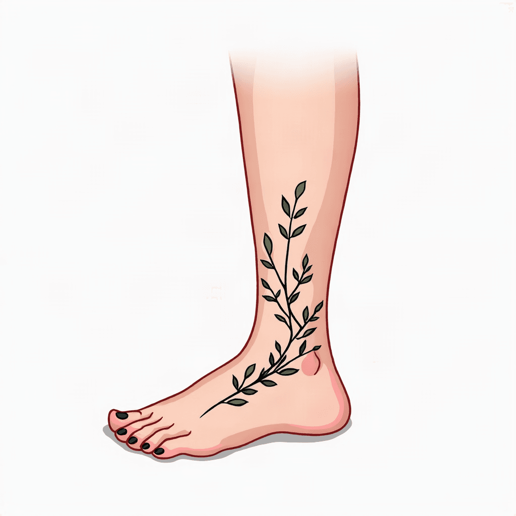 Delicate vine anklet