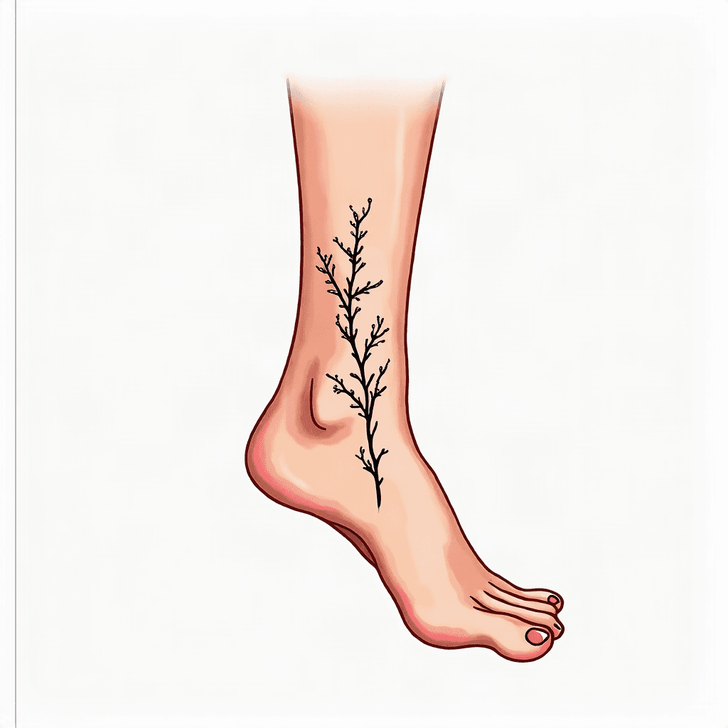 Delicate vine anklet