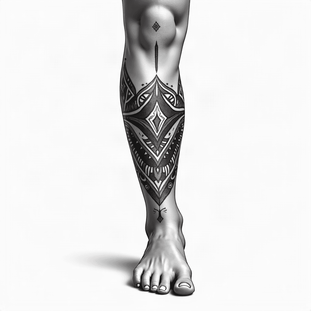 Geometric calf wrap