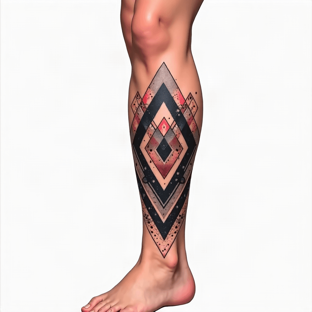 Geometric calf wrap