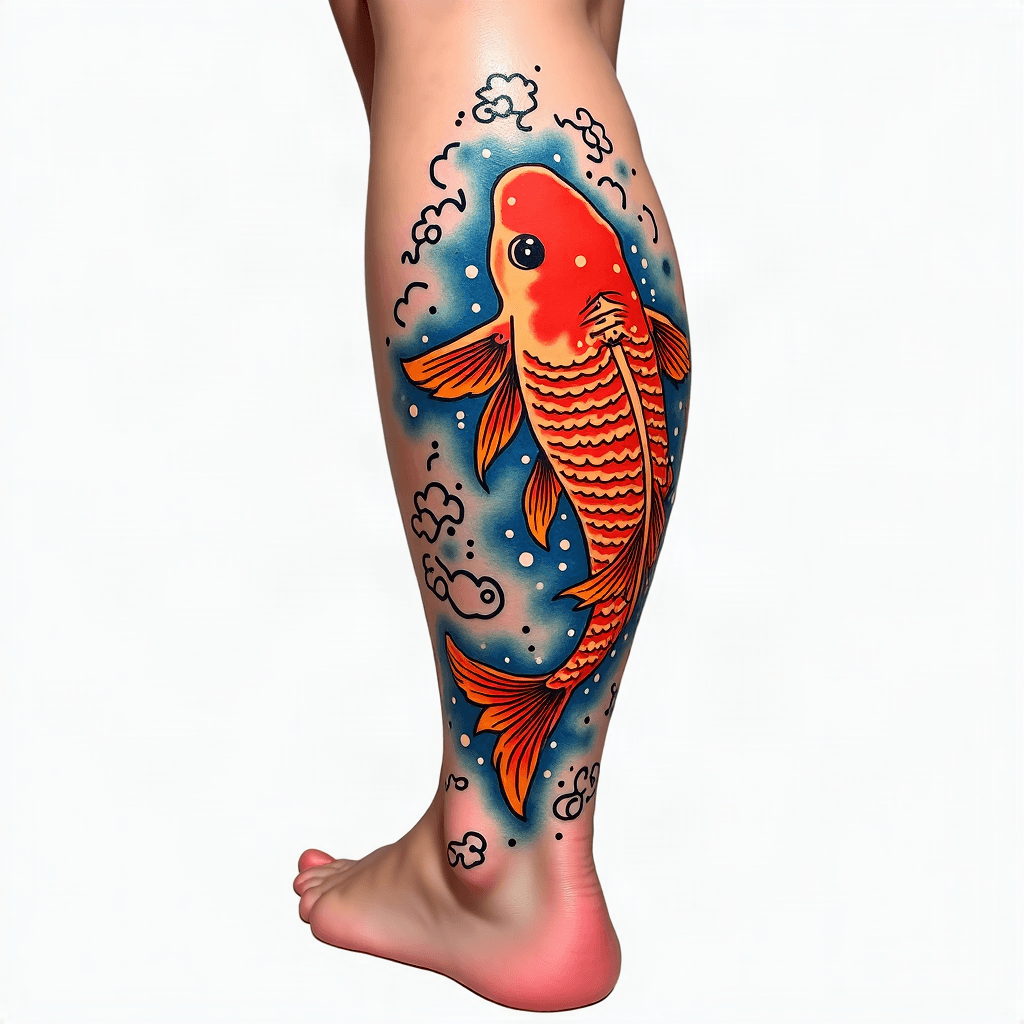 Japanese koi calf