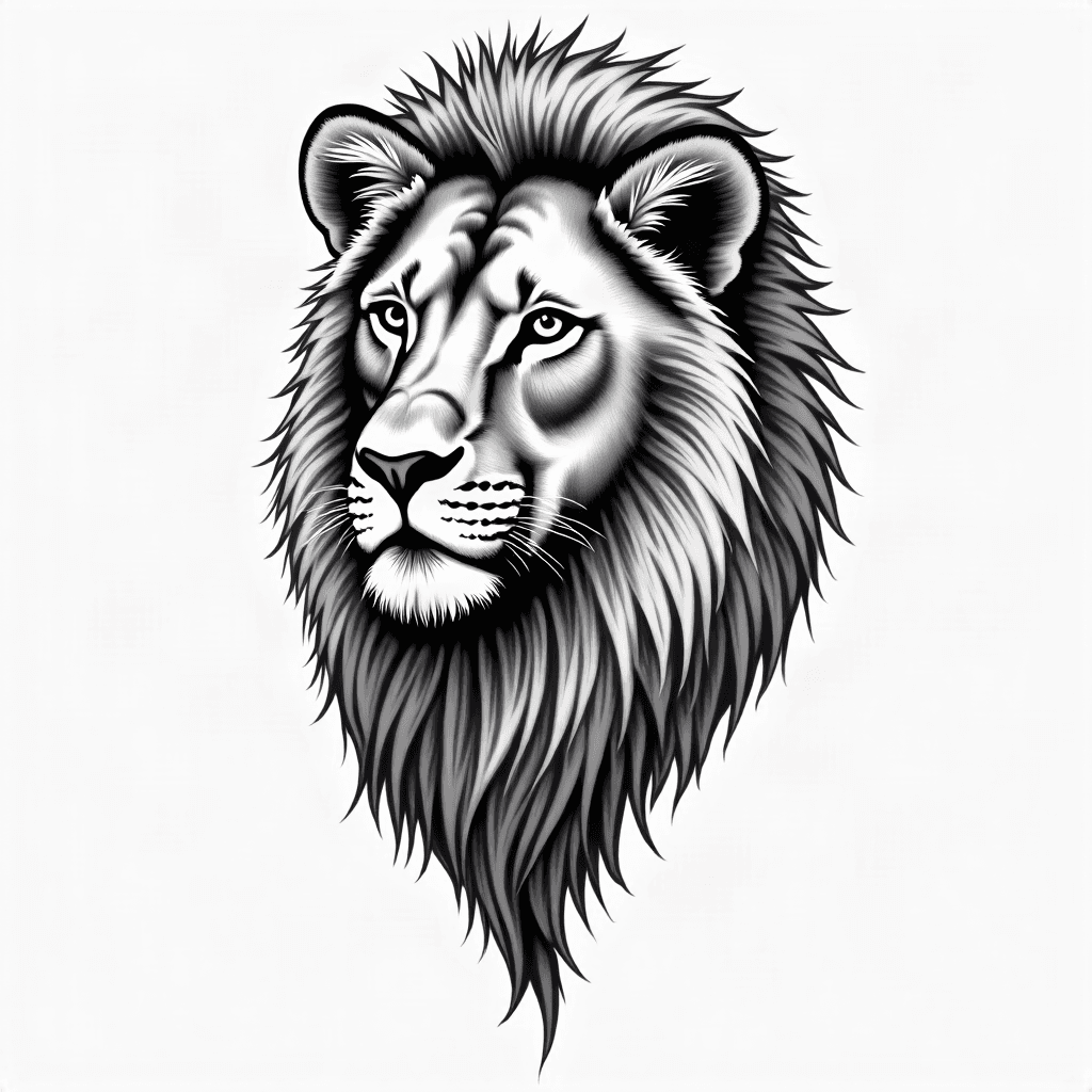 Lion calf portrait