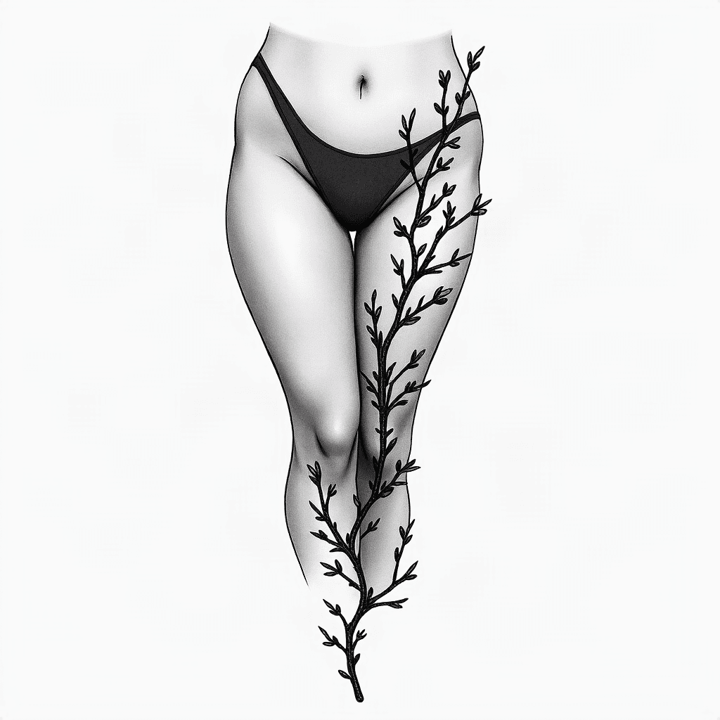 Vine hip-to-thigh