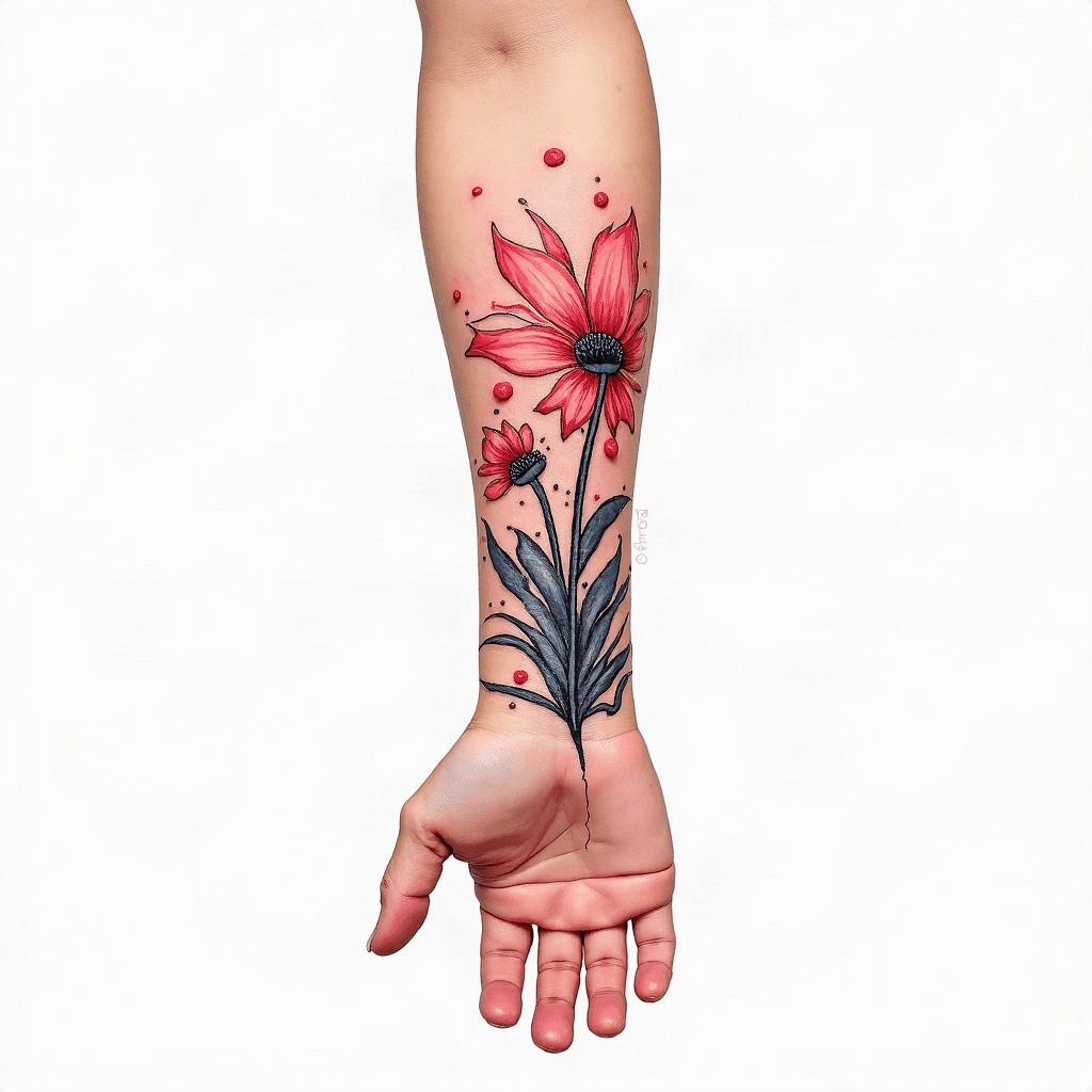 Fine line wrist art