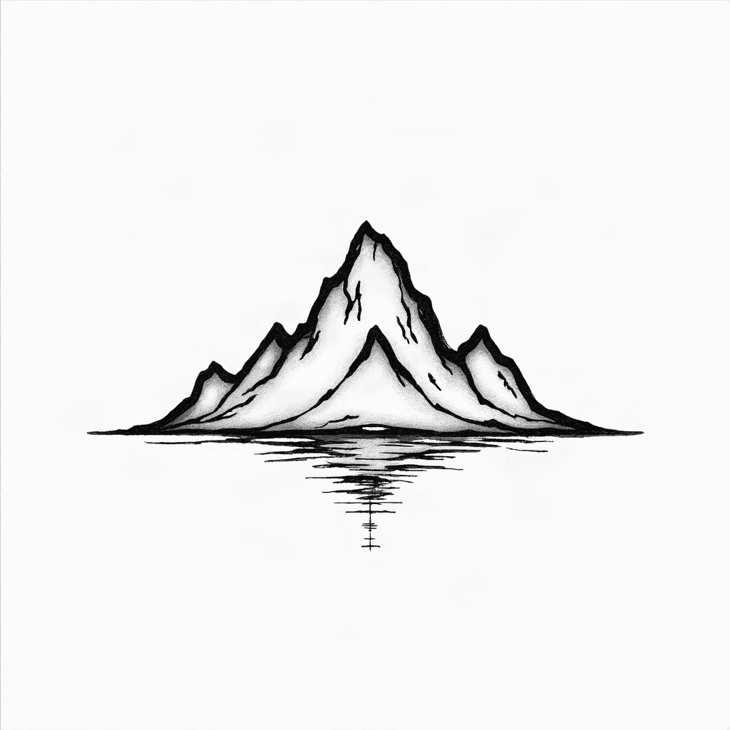 Micro mountain outline
