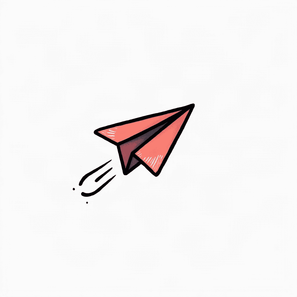 Tiny paper airplane