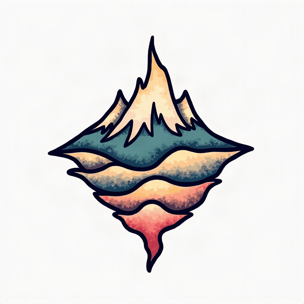 Micro mountain outline