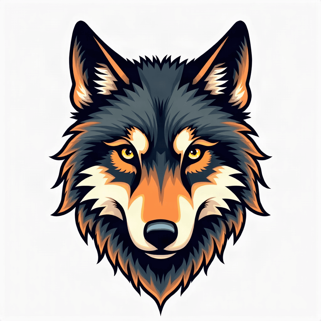 Wolf eyes close-up