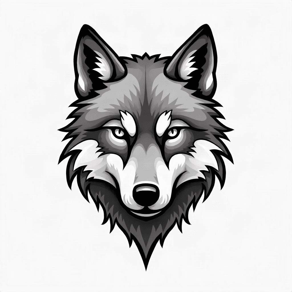 Geometric wolf face