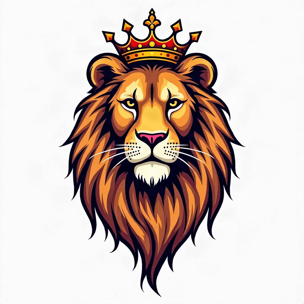 Lion with crown chest
