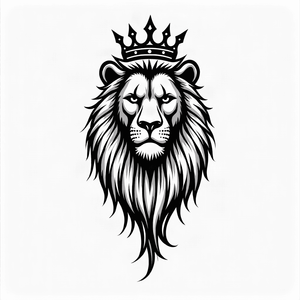 Lion with crown chest