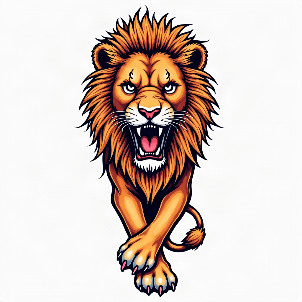 Roaring lion forearm