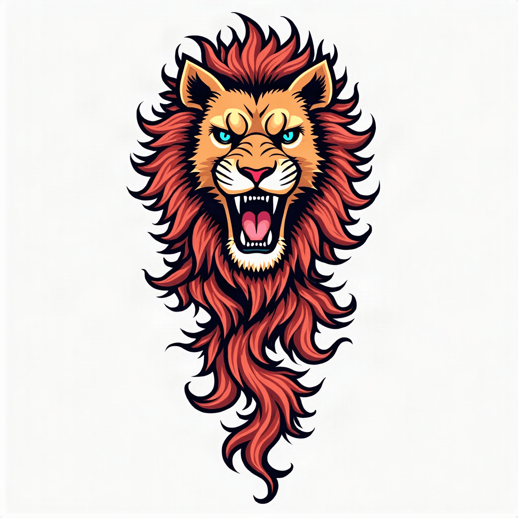 Roaring lion forearm