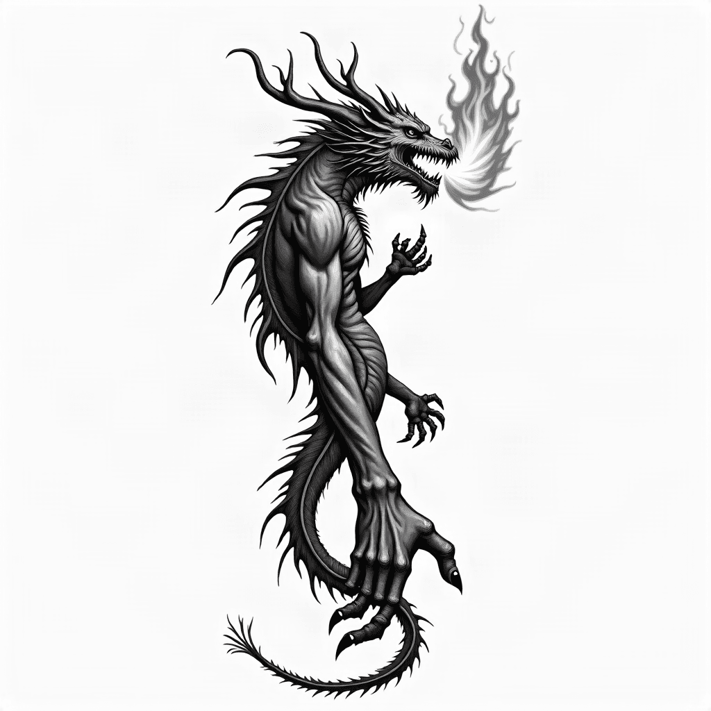 Fire-breathing dragon arm