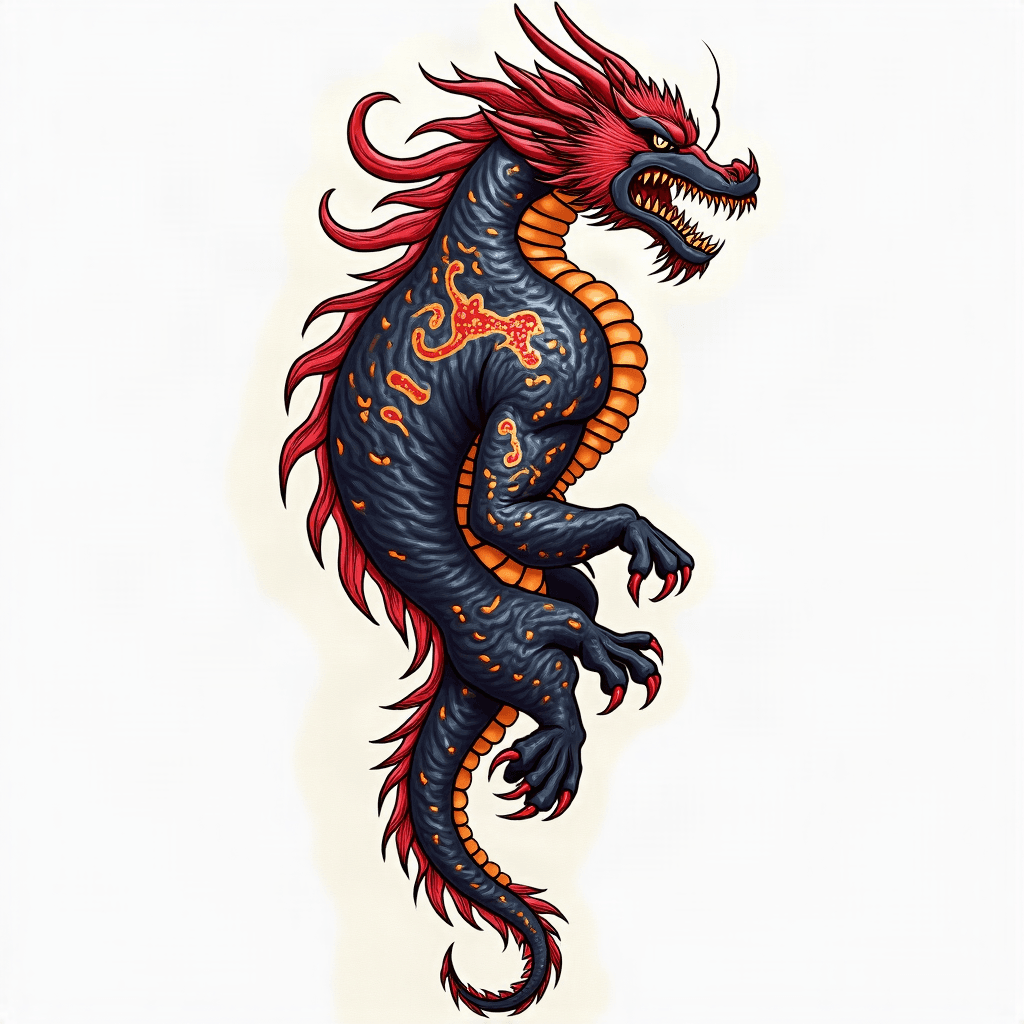 Tribal dragon shoulder