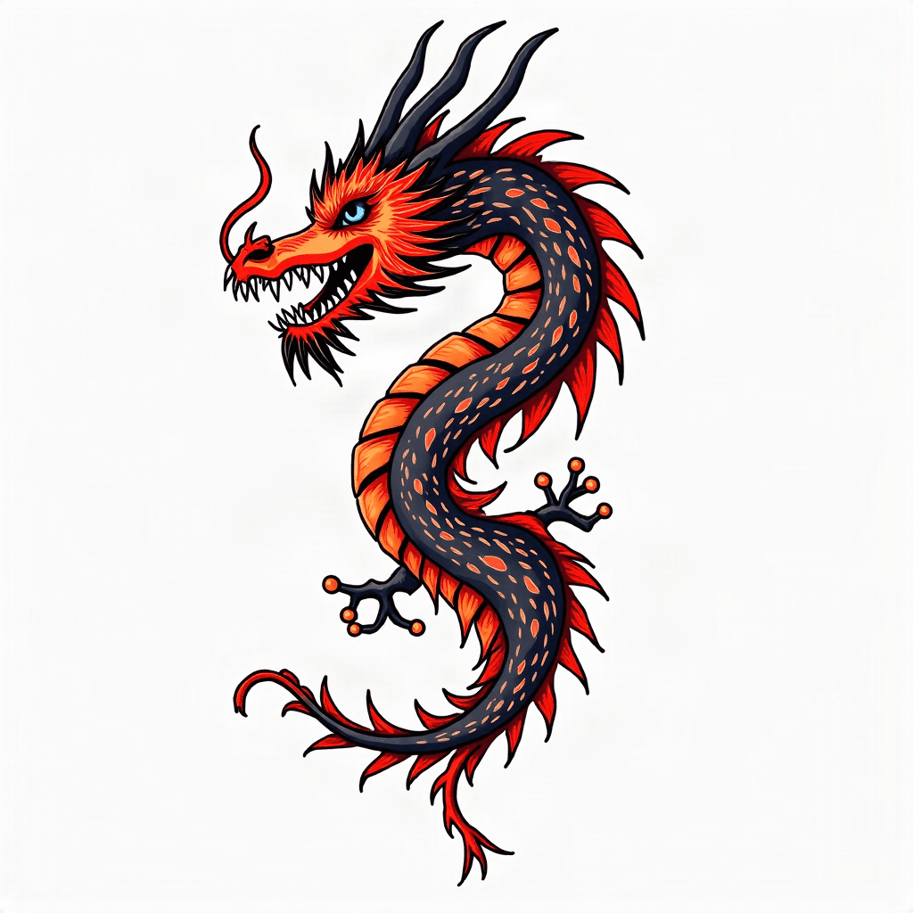 Tribal dragon shoulder