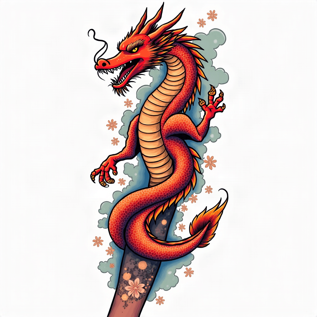 Japanese dragon sleeve