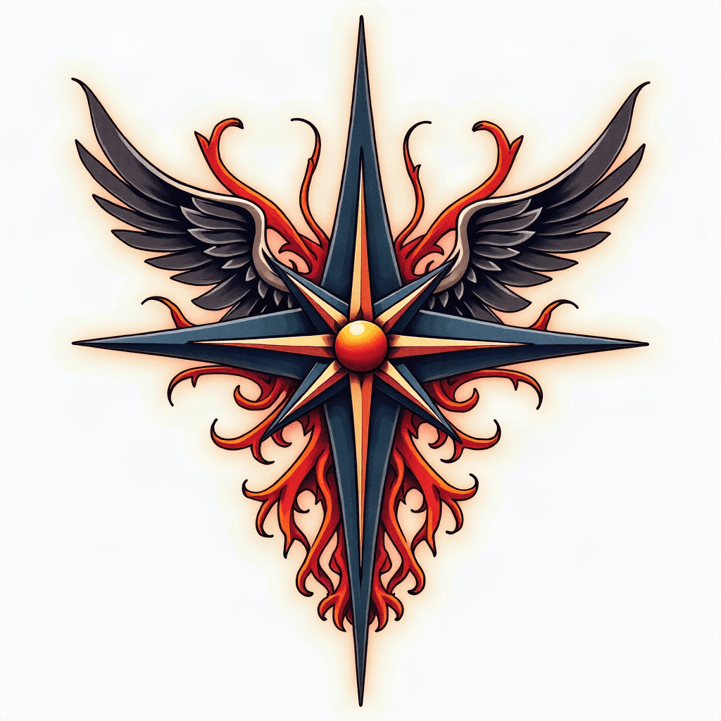 Compass rose chest