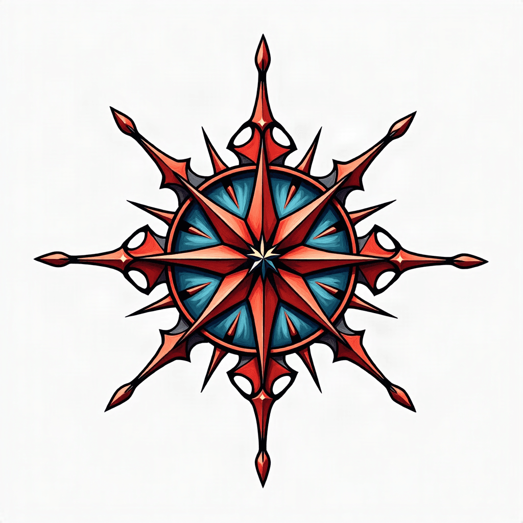 Compass rose chest