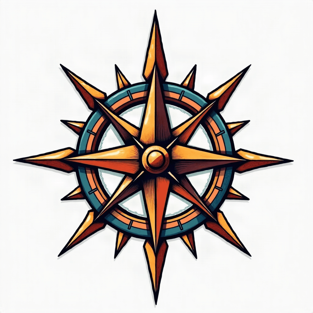 Vintage nautical compass