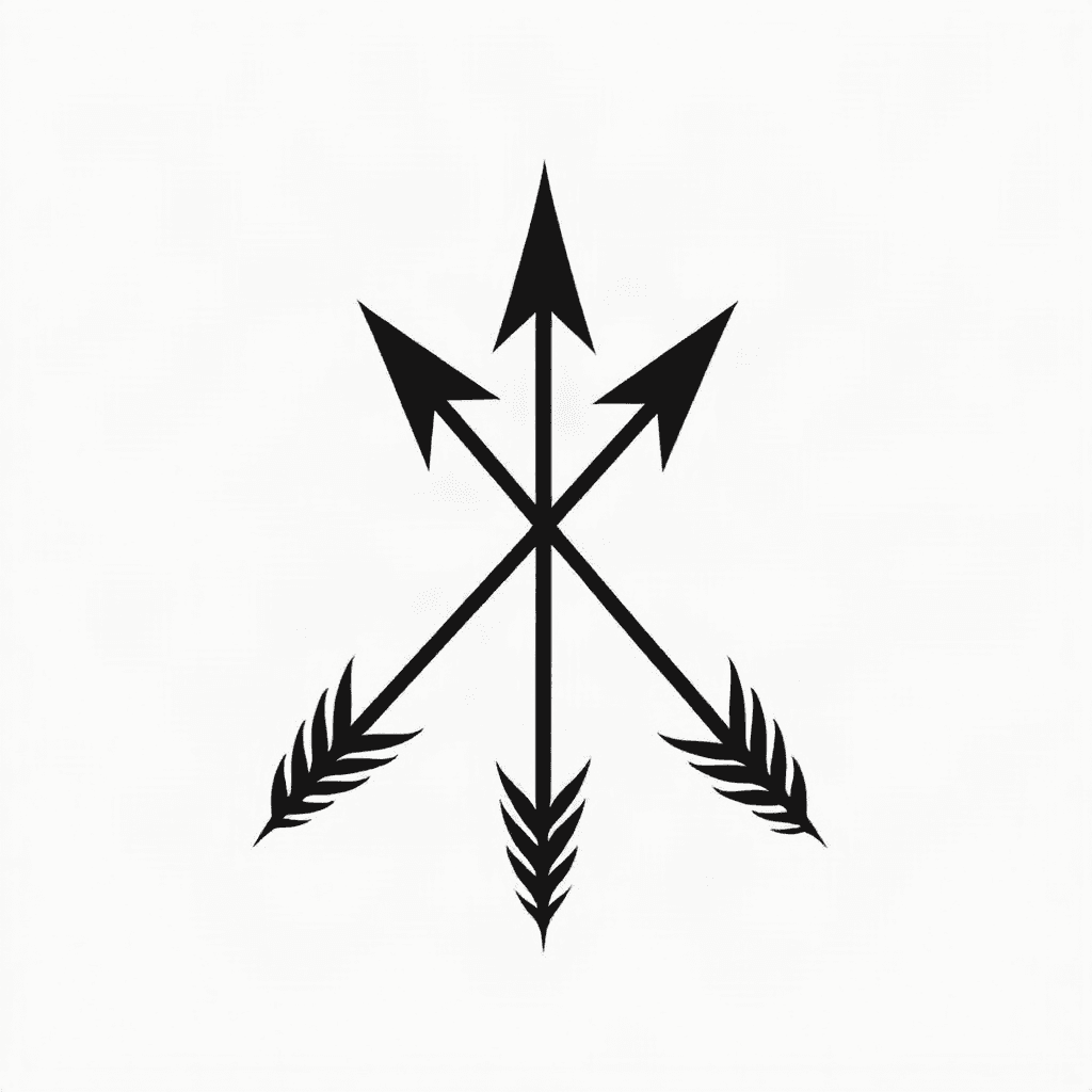 Crossed arrows forearm