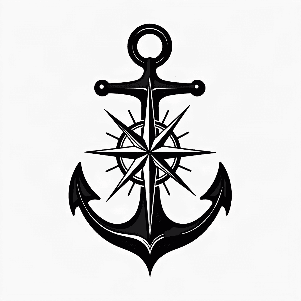 Anchor and compass