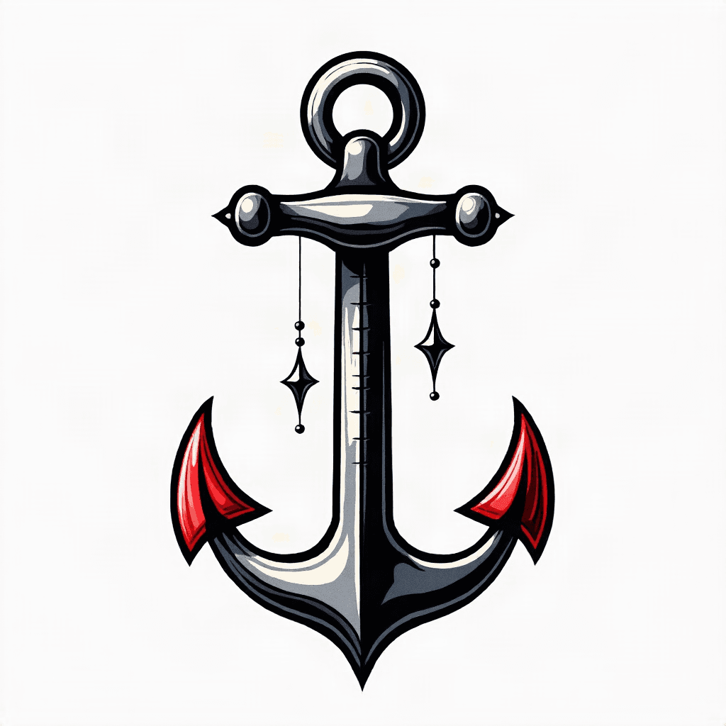 Traditional sailor anchor
