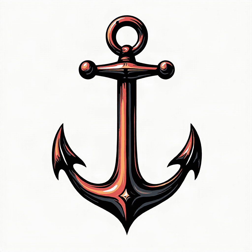 Traditional sailor anchor