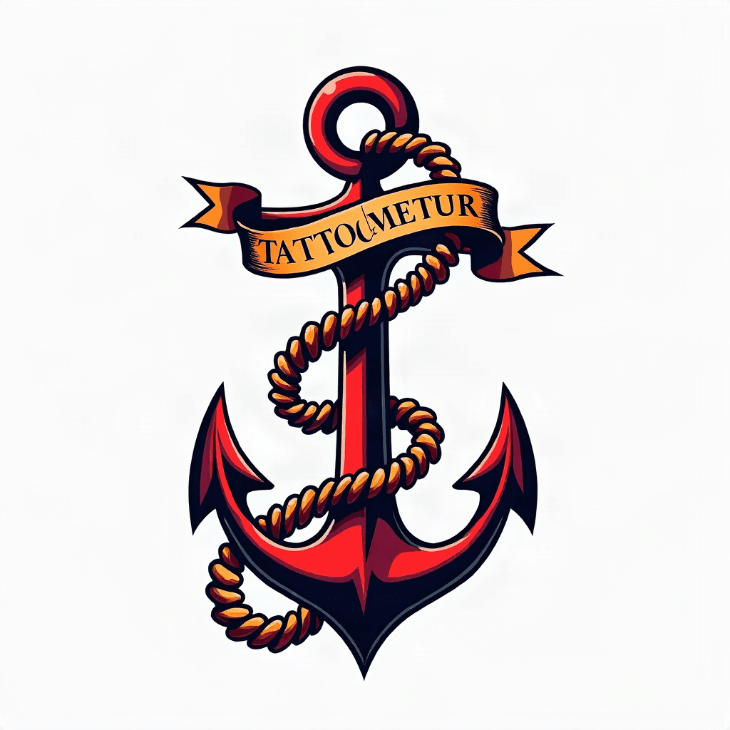 Anchor with banner
