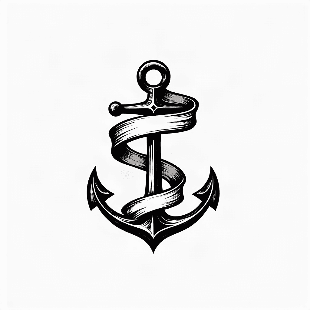 Anchor with banner