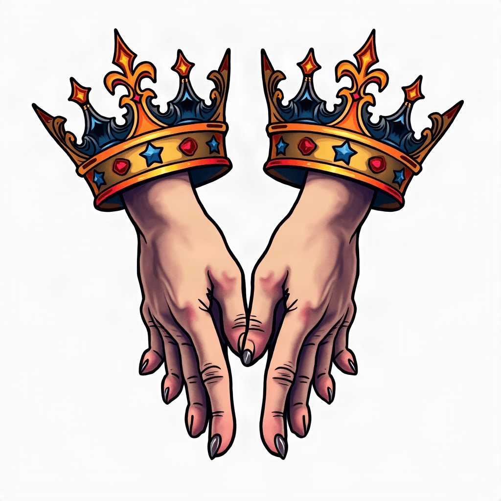 Matching couple crowns