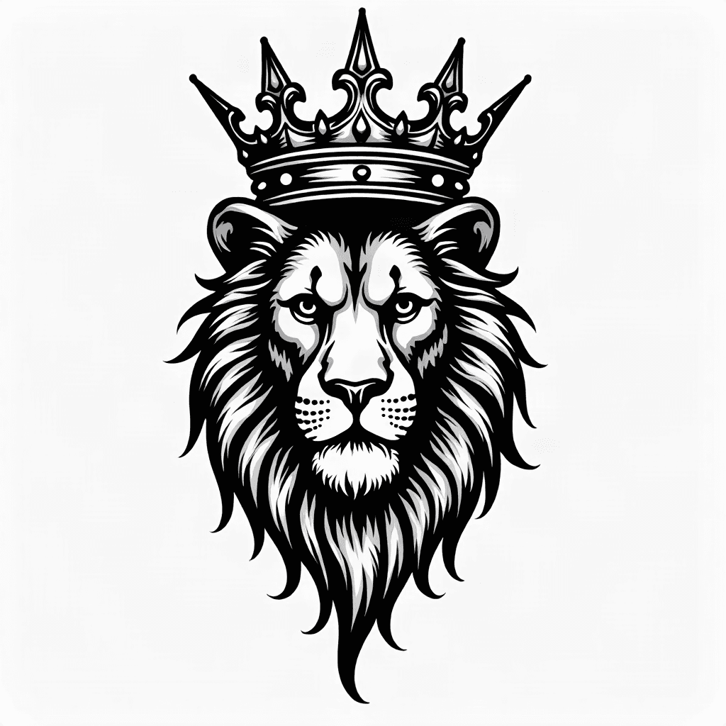 Crown with lion