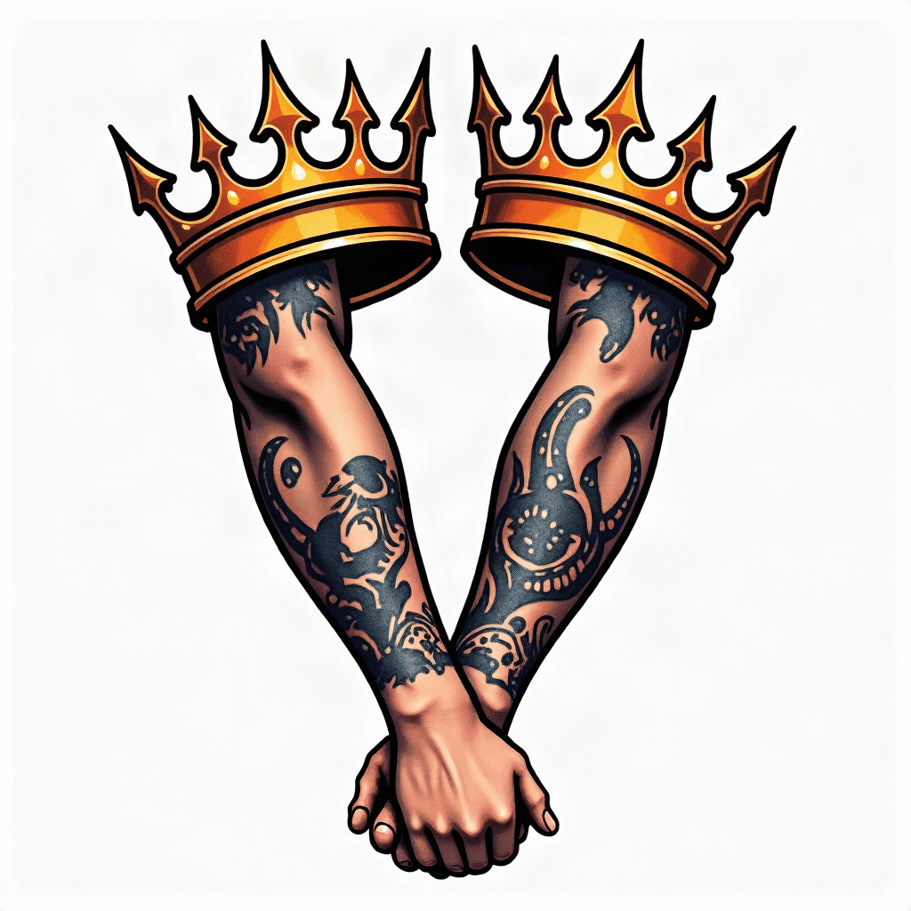 Matching couple crowns