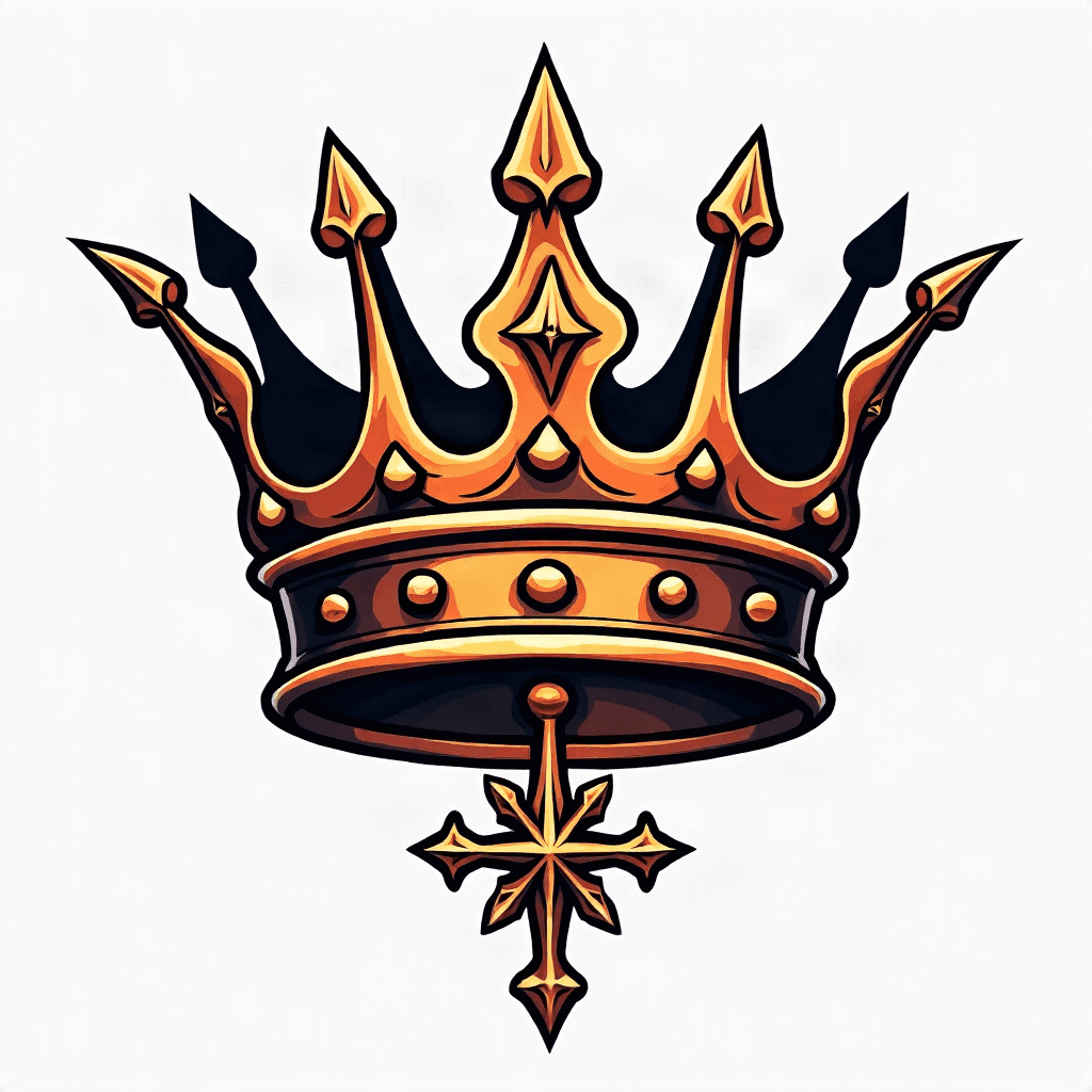 Ornate king crown