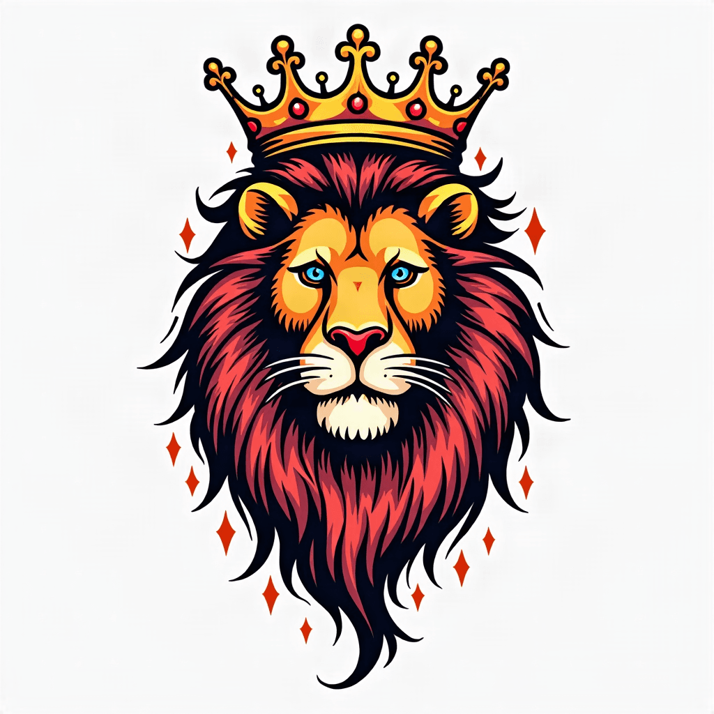 Crown with lion