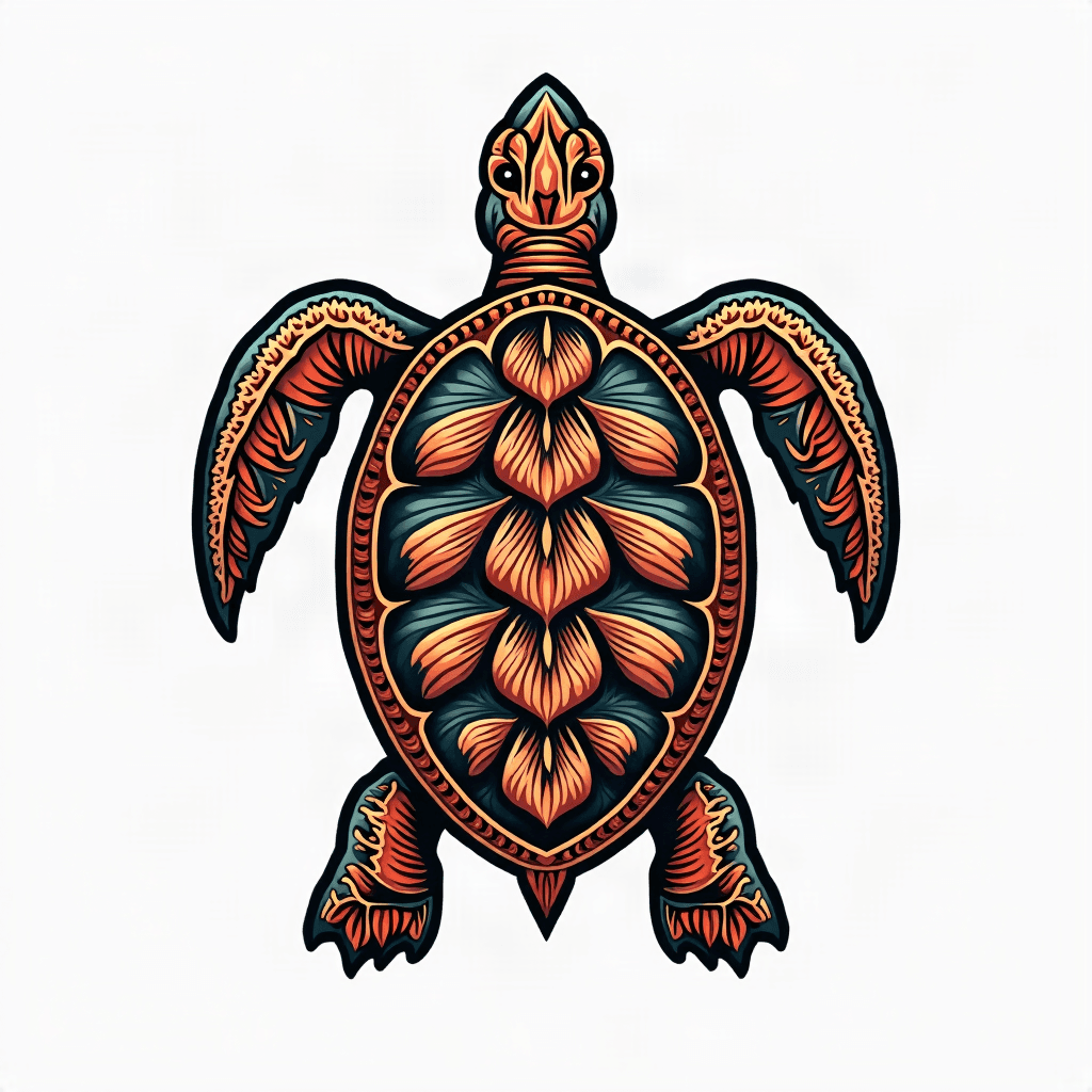 Hawaiian turtle tribal