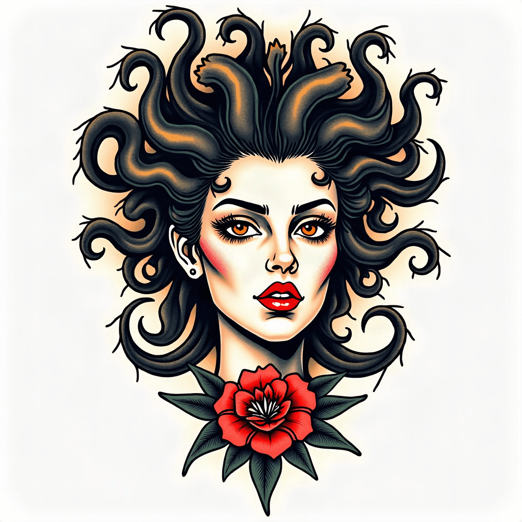 Medusa head portrait