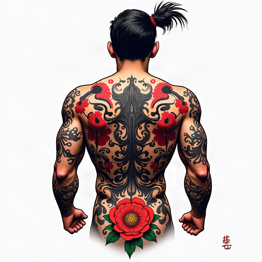 Samurai warrior back piece