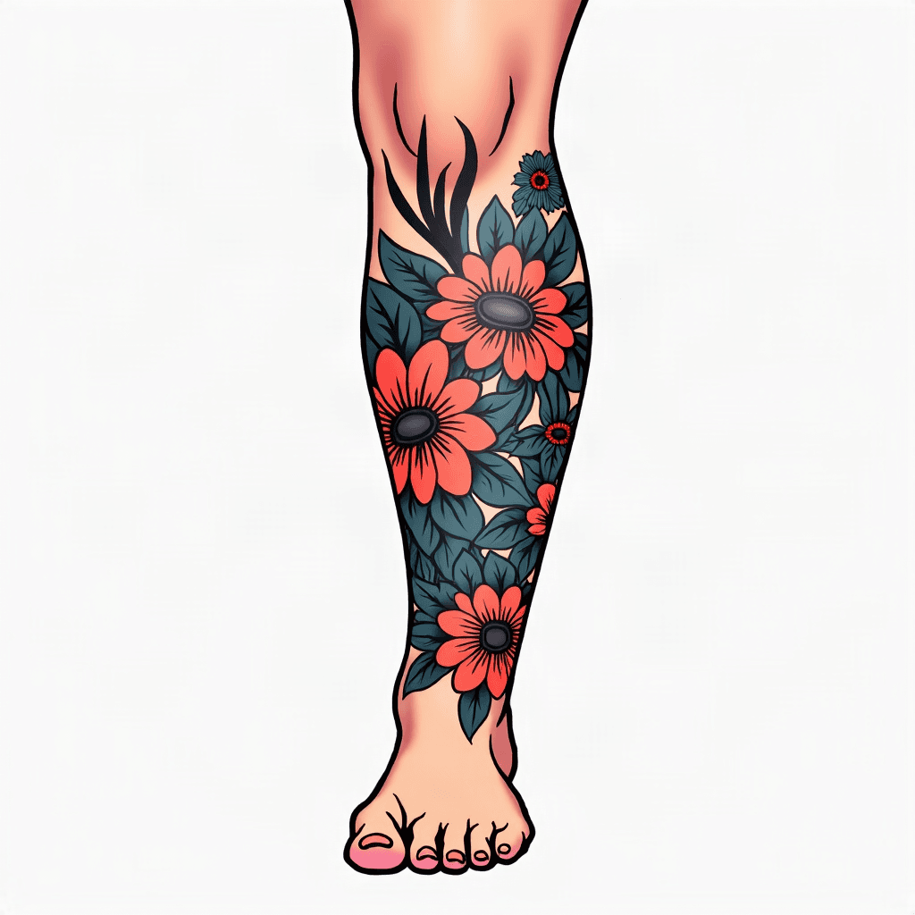 Themed patchwork leg