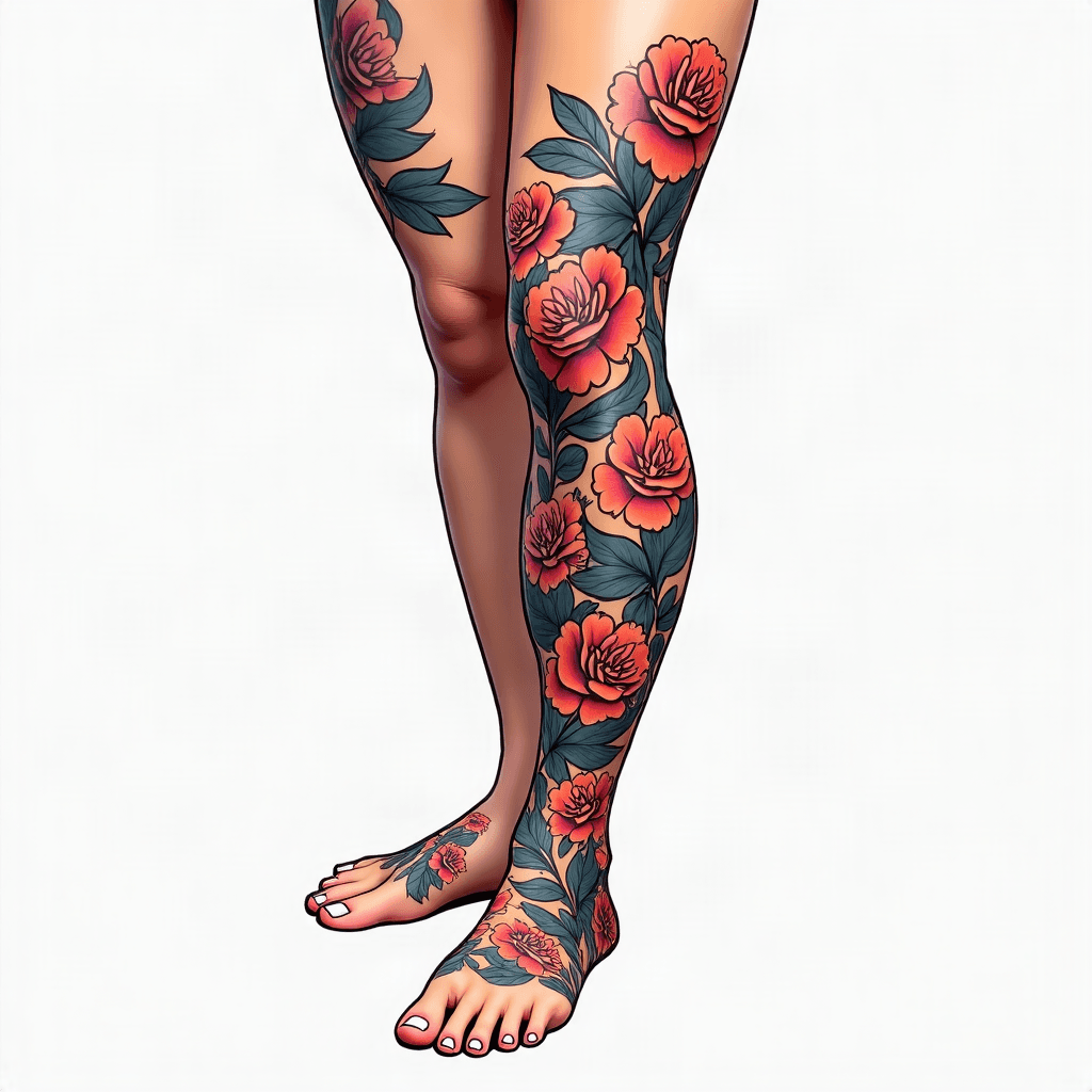 Themed patchwork leg