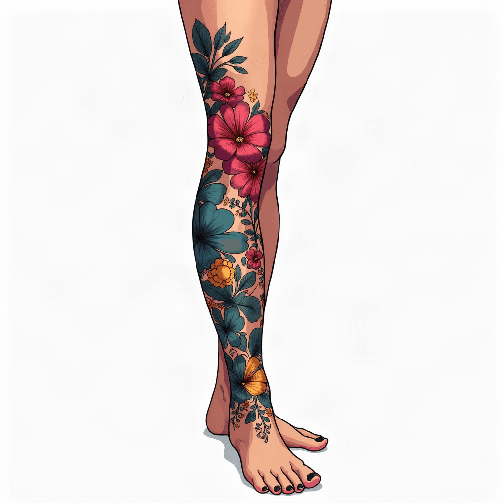 Themed patchwork leg
