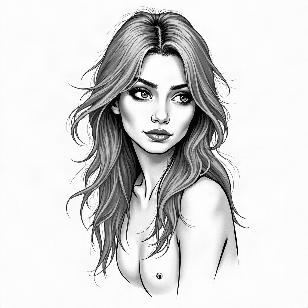 Thick line portrait